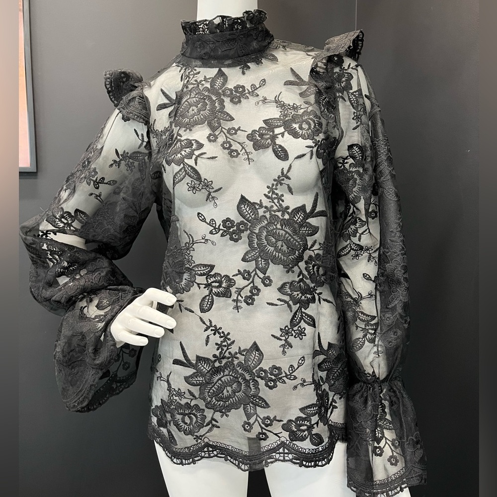 In the Style black lace top.